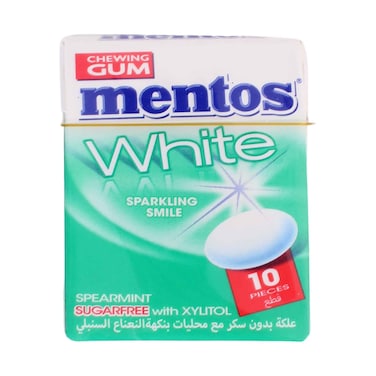 Mentos White Spearmint Chewing Gum Sugarfree With Xylitol 14.5g