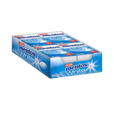 Mentos White Sugar-Free Sweet Mint Gum 14.5gx12