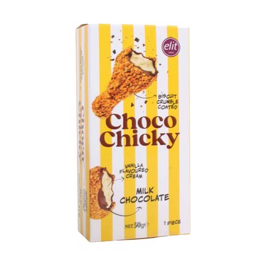 Elit Choco Chicky Milk Chocolate &amp; Vanilla Cream Wafer 50g
