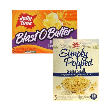 Jolly Time Blast O Butter Popcorn 298g &amp; Sea Salt 255g