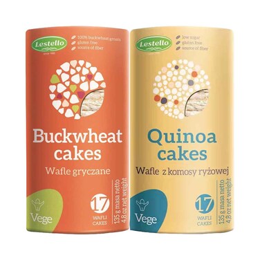 Lestello Gluten Free Buckwheat Cakes 135g &amp; Gluten Free Quinoa Cakes 135g