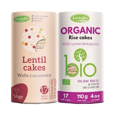 Lestello Gluten Free Lentil Cakes 135g &amp; Bio Organic Rice Cakes 110g