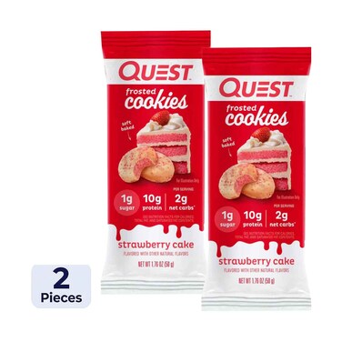 Quest Frosted Cookies Strawberry Cake 50gx2 Pieces