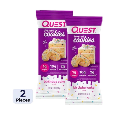 Quest Frosted Cookies Birthday Cake 50gx2 Pieces
