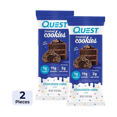 Quest Frosted Cookies Chocolate Cake 50gx2 Pieces