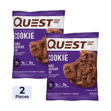 Quest Protein Cookie Double Chocolate Chip 59gx2 Pieces