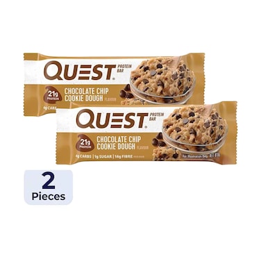 Quest Choco Chip Cookie Dough Protein Bar 60gx2 Pieces