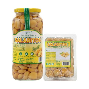 Saladitos Lupines Beans 600g &amp; Lupines Pack 350g