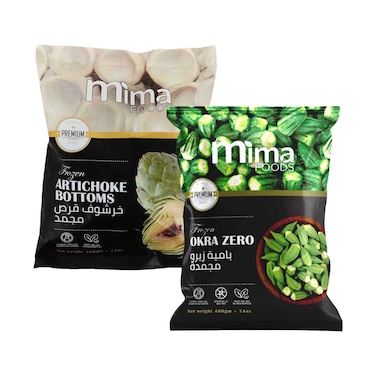 Mima Foods Artichoke Bottoms 400g &amp; Okra Zero 400g