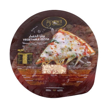 Gourmet Vegetable Pizza with Mozzarella Cheese &amp; Roasted Peppers Frozen Pizza 360g