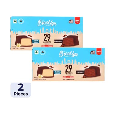 The Brooklyn Creamery Zero Added Sugar Ice Cream Bonbons Assorted Flavours 120mlx10 Pieces x 2 Packs