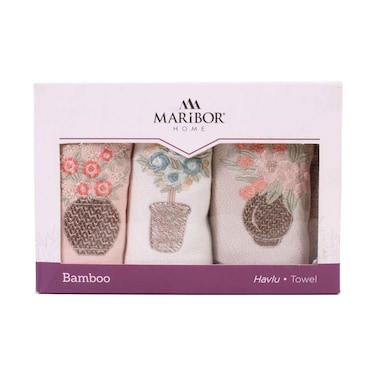 Maribor Home Bamboo Towel 3 Pieces Set Assorted