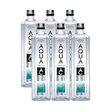 Aqua Carpatica Natural Mineral Water Glass Bottle 750mlx6