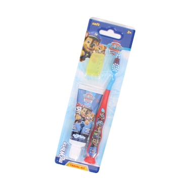 Paw Patrol Kids Travel Oral Care Kit with Toothbrush, Toothpaste &amp; Toothbrush Cap