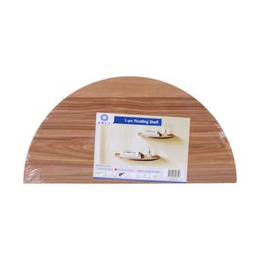 Floating Half Moon Wall Shelf 45cmx22.5cmx1.8cm Assorted