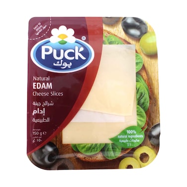 Puck Natural Edam Cheese Slices 150g