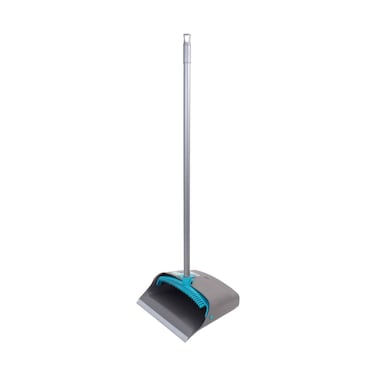 Rozenbal Long Handle Tilting Dustpan With Rubber Edge Shovel And Comb 90cm