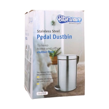 Bluewave Stainless Steel Pedal Dust Bin 5l