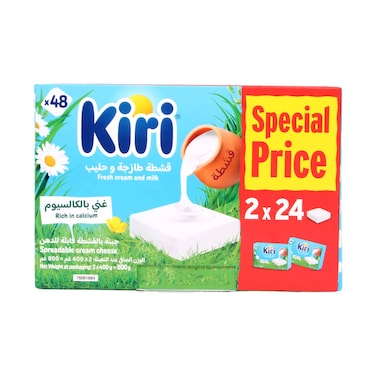 Bel Kiri Cream Cheese Portions 24 Pieces 400g x 2