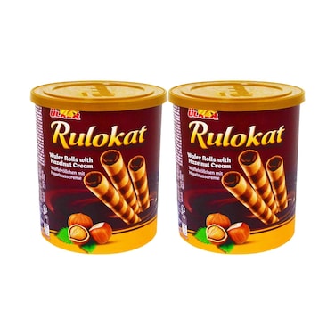 Ulker Rulokat Hazelnut Wafer Rolls Tin 170g x 2
