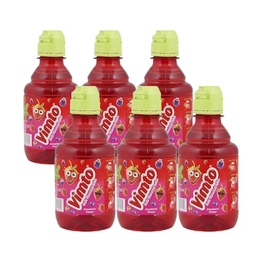 Vimto Strawberry Flavoured Fruit Drink 250ml Pack of 6