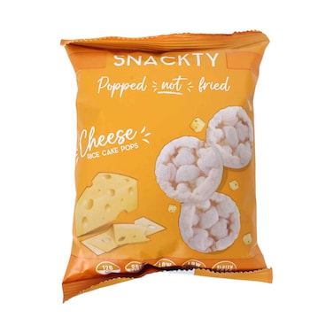 Snackty  Gluten Free Rice Pops Cheese Flavour Snack 30g