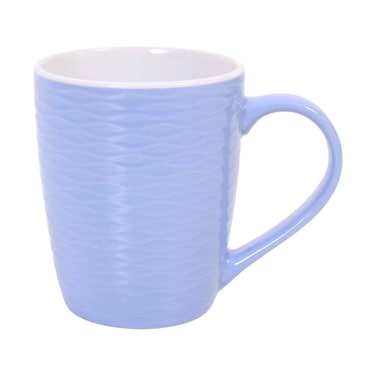 RYB Colour Glazed Emboss Mug Light Blue 11oz