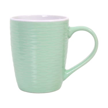 RYB Colour Glazed Emboss Mug Light Green 11oz