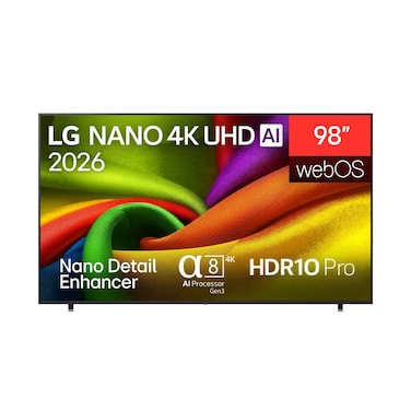 LG TV NANO 4K UHD AI NU85 Smart TV 98 Inch 98NU850B6L
