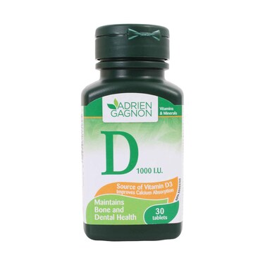 Adrien Gagnon Vitamin D3 1000IU Tablets 30s