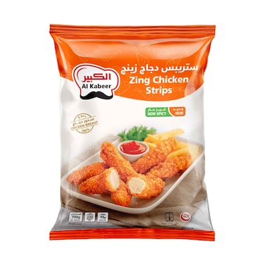 Al Kabeer Non-Spicy Zing Chicken Strips 750g