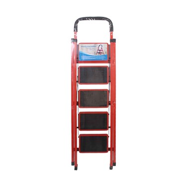 Expert 5 Step Iron Ladder - Red