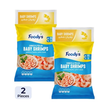 Foody's Cooked Baby Shrimps 200gx2 Pieces