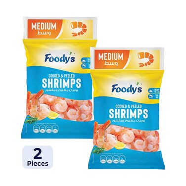 Foodys Cooked Shrimps Med 400gx2 Pieces