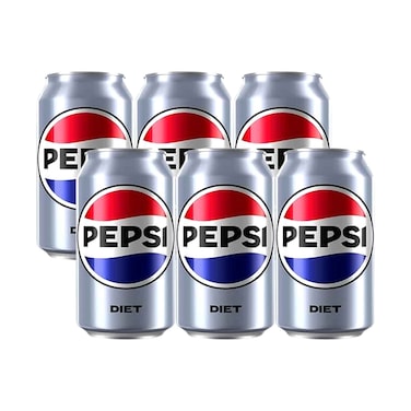 Pepsi Zero Sugar Assorted Soft Drink Cans 330mlx6