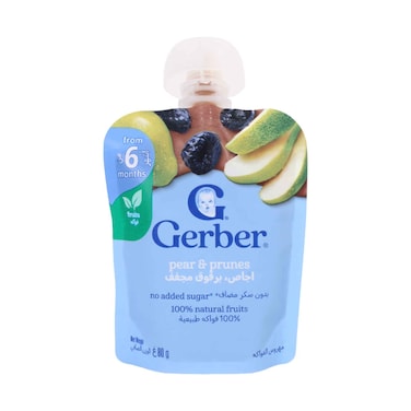 Gerber Pear &amp; Prunes Baby Food 80g