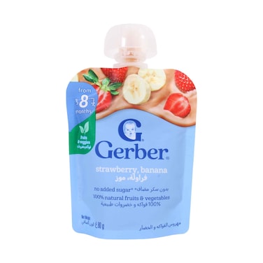 Gerber Strawberry &amp; Banana Baby Food 80g