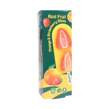 Freshqa Orange &amp; Slice Strawberry Natural Ice Pops 80ml