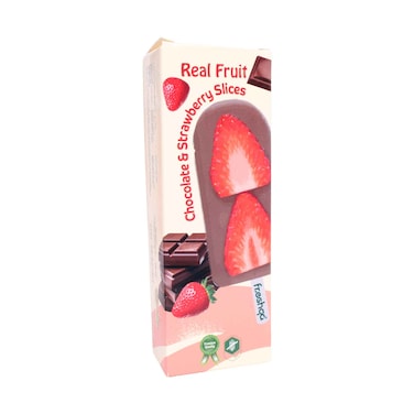 Freshqa Chocolate &amp; Slice Strawberry Natural Ice Pops 80ml