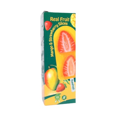 Freshqa Mango &amp; Slice Strawberry Natural Ice Pops 80ml