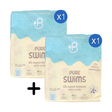 Pure Swims Bio-Based Bamboo Baby Swim Pants M-L For 9-14kg 10's + Piece