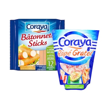 Coraya Batonetts Crab Sticks 180g &amp; Rape Grated 180g