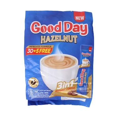 Good Day Hazelnut Instant Coffee 35 Sachets 700g