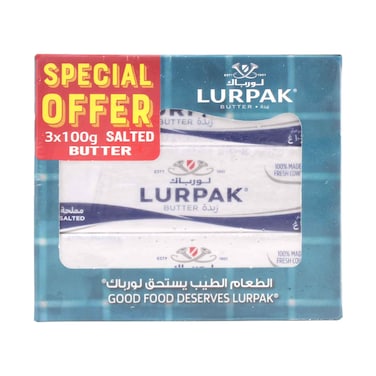 Lurpak Salted Butter 100gx3