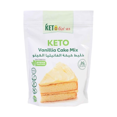 Ketolicious Keto Vanilla Cake Mix Sugar-Free &amp; Gluten-Free 454g