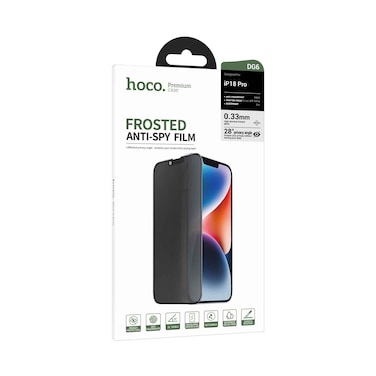 فيلم حماية مطفي مضاد للتجسس Hoco DG6 لهاتف IP18 Pro