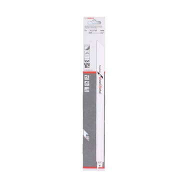 Bosch Flexible Wood &amp; Metal Cutting Blade 5 Pieces Set 300mmx19mmx0.9mm S1222VF