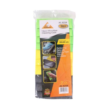 Autocare Microfiber Cleaning Cloth 10 Pieces Set