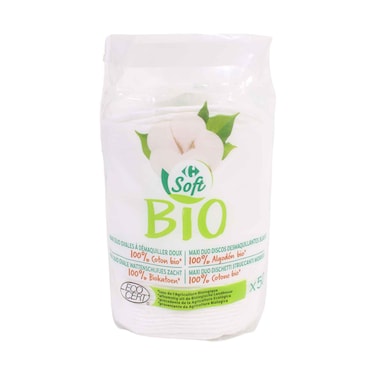 Carrefour Soft Organic Oval Cotton Pads 50s