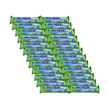 Mentos Incredible Chew Green Apple Candy 24.5g x 24